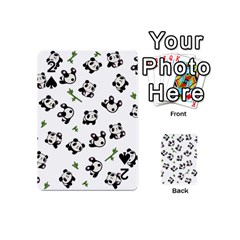 Panda Pattern Playing Cards 54 (mini)  by Valentinaart