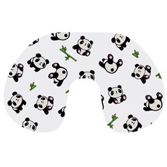 Panda Pattern Travel Neck Pillows by Valentinaart