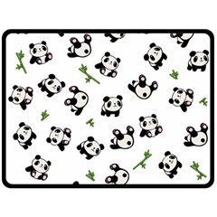 Panda Pattern Double Sided Fleece Blanket (large)  by Valentinaart