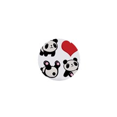 Panda 1  Mini Buttons by Valentinaart