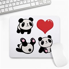 Panda Large Mousepads by Valentinaart