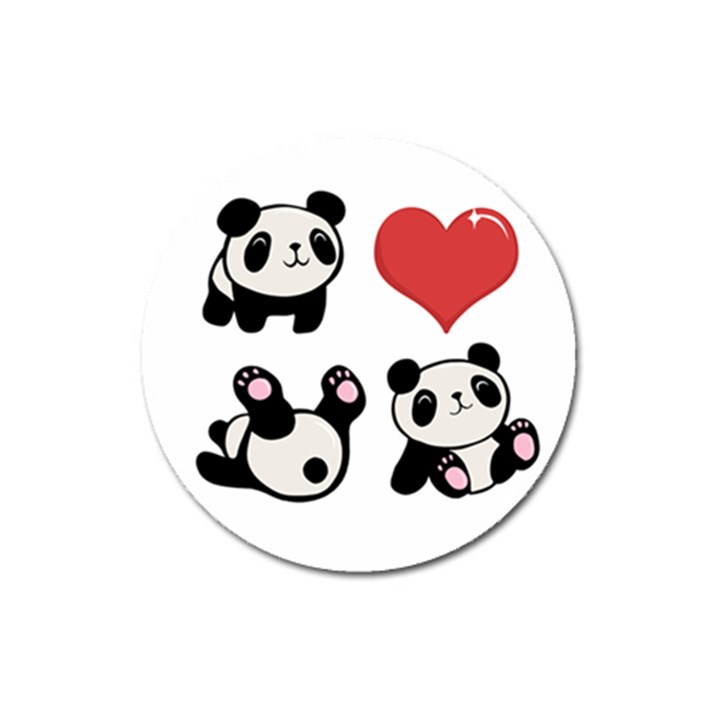 Panda Magnet 3  (Round)