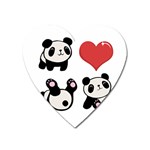 Panda Heart Magnet Front