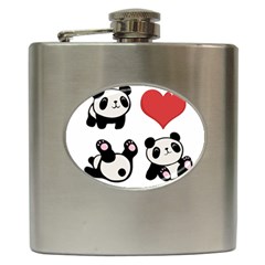 Panda Hip Flask (6 Oz) by Valentinaart