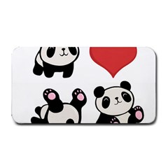 Panda Medium Bar Mats by Valentinaart