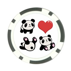 Panda Poker Chip Card Guard by Valentinaart