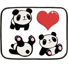 Panda Fleece Blanket (mini) by Valentinaart