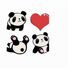 Panda Small Garden Flag (two Sides) by Valentinaart