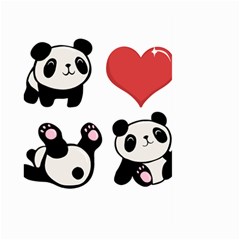 Panda Large Garden Flag (two Sides) by Valentinaart