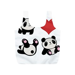 Panda Full Print Recycle Bags (s)  by Valentinaart