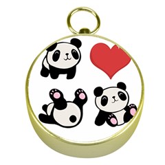 Panda Gold Compasses by Valentinaart