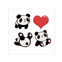 Panda Small Satin Scarf (square) by Valentinaart