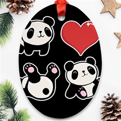 Panda Ornament (Oval)