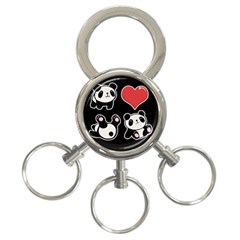 Panda 3-Ring Key Chains