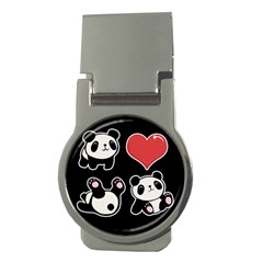 Panda Money Clips (round)  by Valentinaart