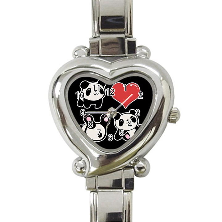 Panda Heart Italian Charm Watch