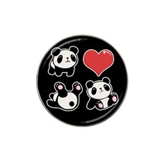 Panda Hat Clip Ball Marker (4 Pack) by Valentinaart