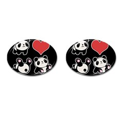 Panda Cufflinks (Oval)