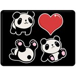 Panda Fleece Blanket (Large)  80 x60  Blanket Front