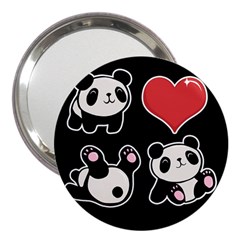 Panda 3  Handbag Mirrors