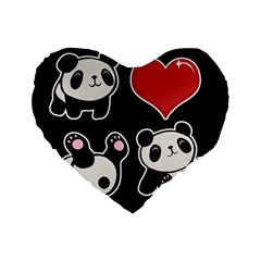 Panda Standard 16  Premium Heart Shape Cushions