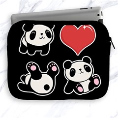 Panda Apple iPad 2/3/4 Zipper Cases