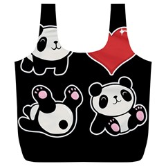 Panda Full Print Recycle Bags (L) 