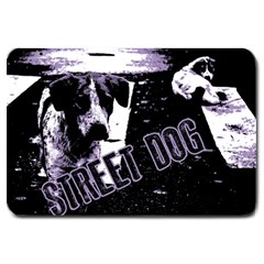 Street Dogs Large Doormat  by Valentinaart