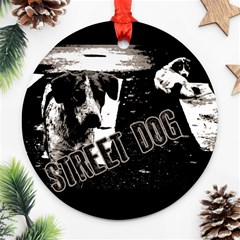 Street Dogs Round Ornament (two Sides) by Valentinaart