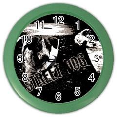 Street Dogs Color Wall Clocks by Valentinaart