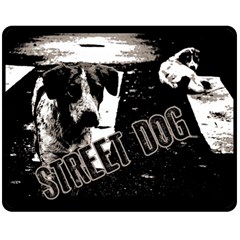 Street Dogs Double Sided Fleece Blanket (medium)  by Valentinaart