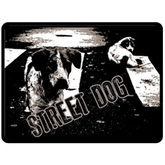 Street Dogs Double Sided Fleece Blanket (large)  by Valentinaart