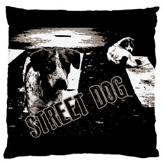 Street Dogs Large Flano Cushion Case (two Sides) by Valentinaart