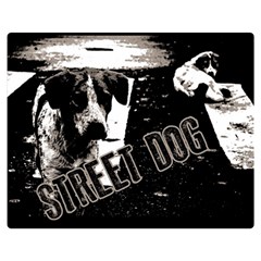 Street Dogs Double Sided Flano Blanket (medium)  by Valentinaart