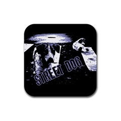 Street Dogs Rubber Coaster (square)  by Valentinaart