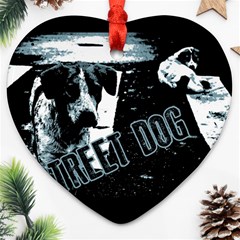 Street Dogs Heart Ornament (two Sides)