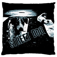 Street Dogs Large Flano Cushion Case (one Side) by Valentinaart