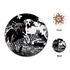 Street dogs Playing Cards (Round) 