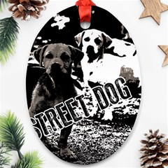 Street dogs Oval Ornament (Two Sides)