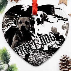 Street dogs Heart Ornament (Two Sides)