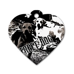 Street dogs Dog Tag Heart (One Side)