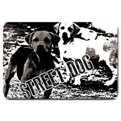 Street Dogs Large Doormat  by Valentinaart