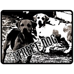 Street dogs Fleece Blanket (Large) 