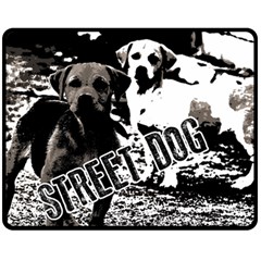 Street dogs Fleece Blanket (Medium) 