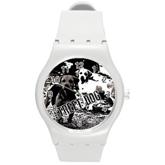 Street Dogs Round Plastic Sport Watch (m) by Valentinaart