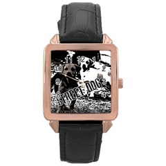 Street dogs Rose Gold Leather Watch 