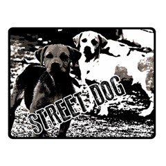 Street dogs Double Sided Fleece Blanket (Small) 