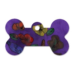 Flowers Dog Tag Bone (two Sides) by snowwhitegirl