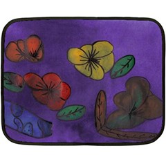 Flowers Double Sided Fleece Blanket (mini)  by snowwhitegirl