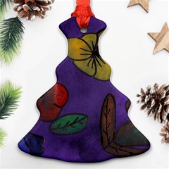 Flowers Christmas Tree Ornament (two Sides)